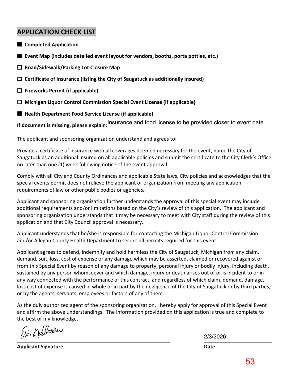 Page 53 of the packet; its text follows