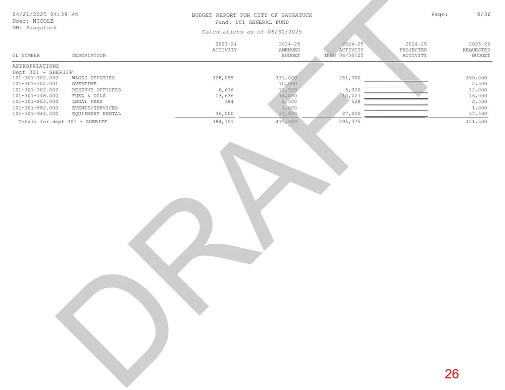 Page 26 of the packet; its text follows
