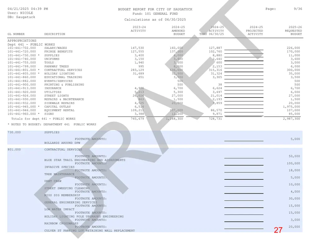 Page 27 of the packet; its text follows