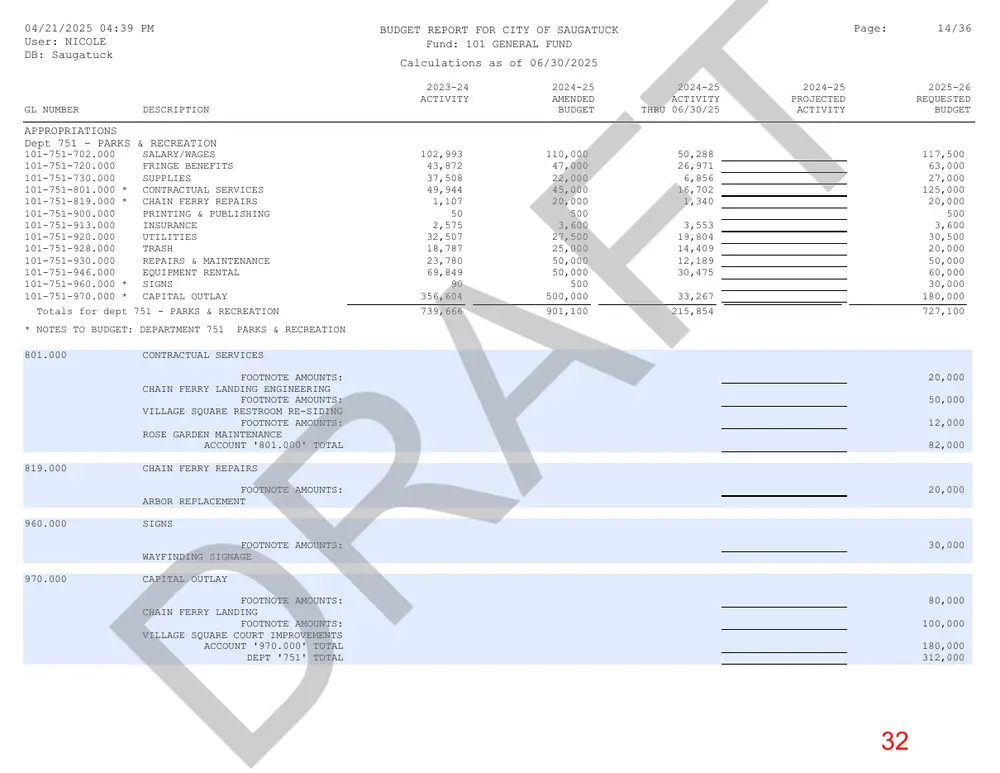 Page 32 of the packet; its text follows