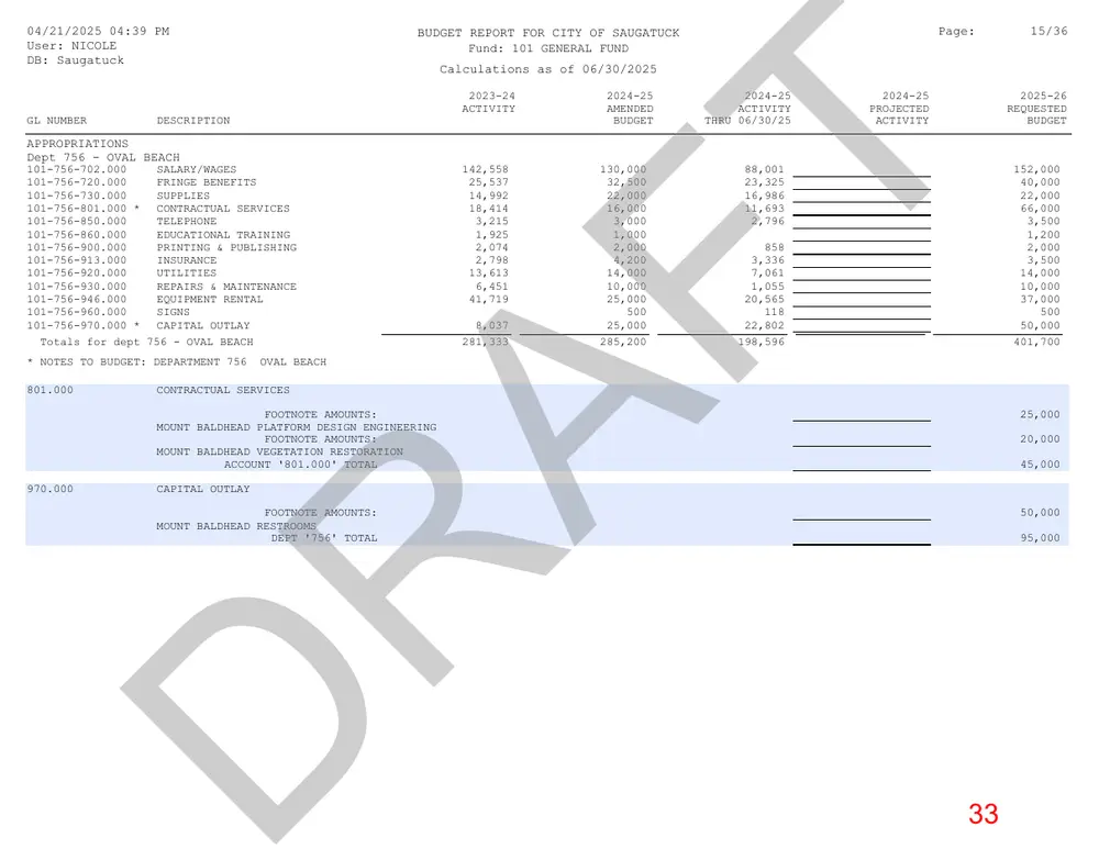 Page 33 of the packet; its text follows