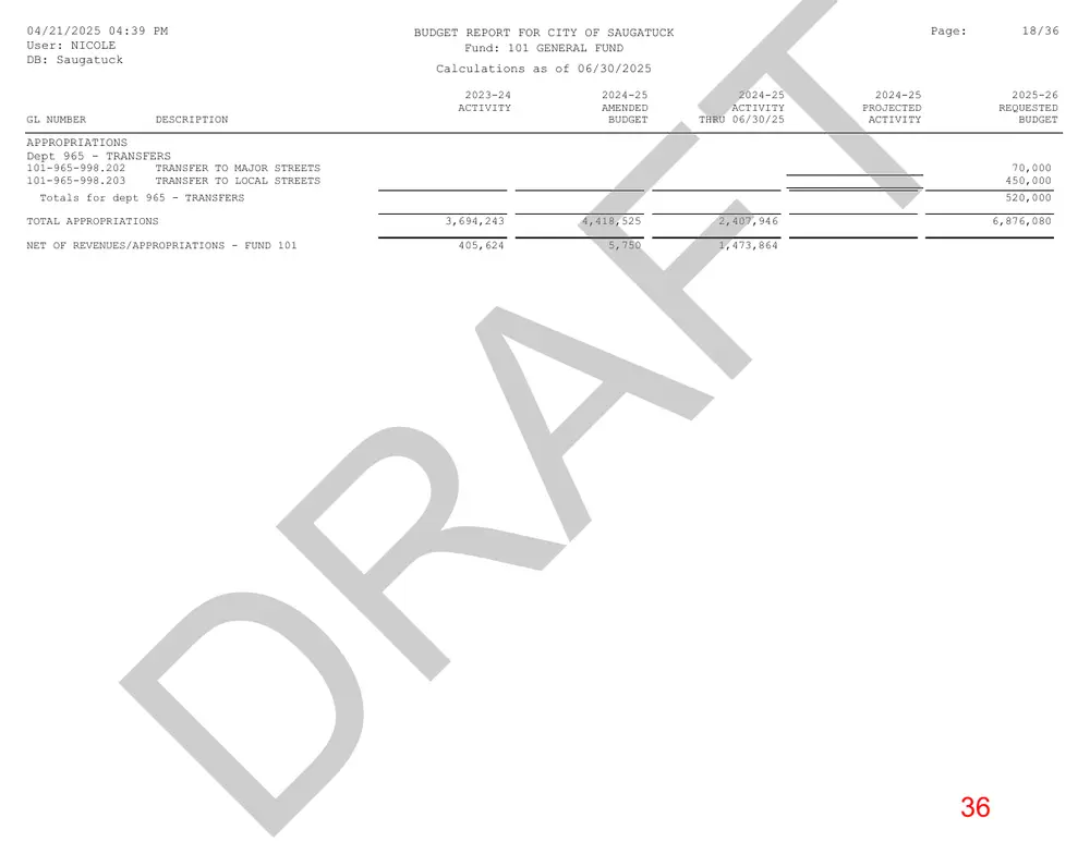 Page 36 of the packet; its text follows