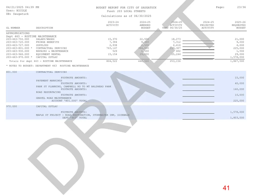 Page 41 of the packet; its text follows
