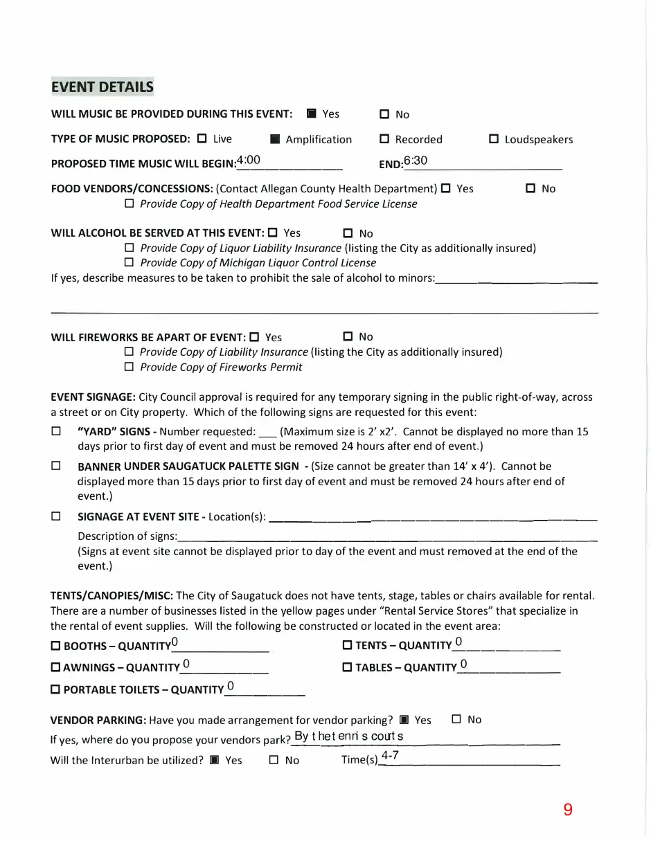 Page 9 of the packet; its text follows