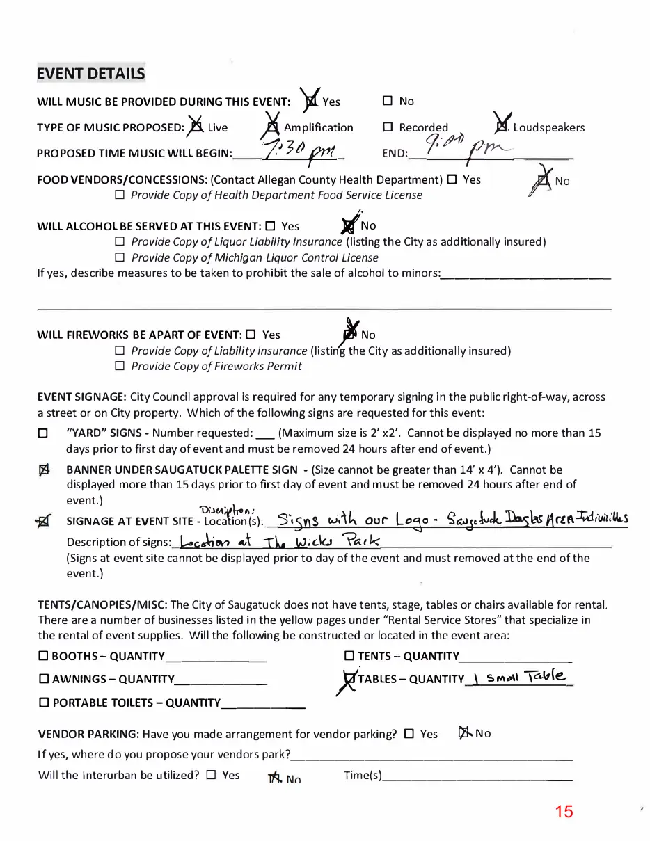 Page 15 of the packet; its text follows