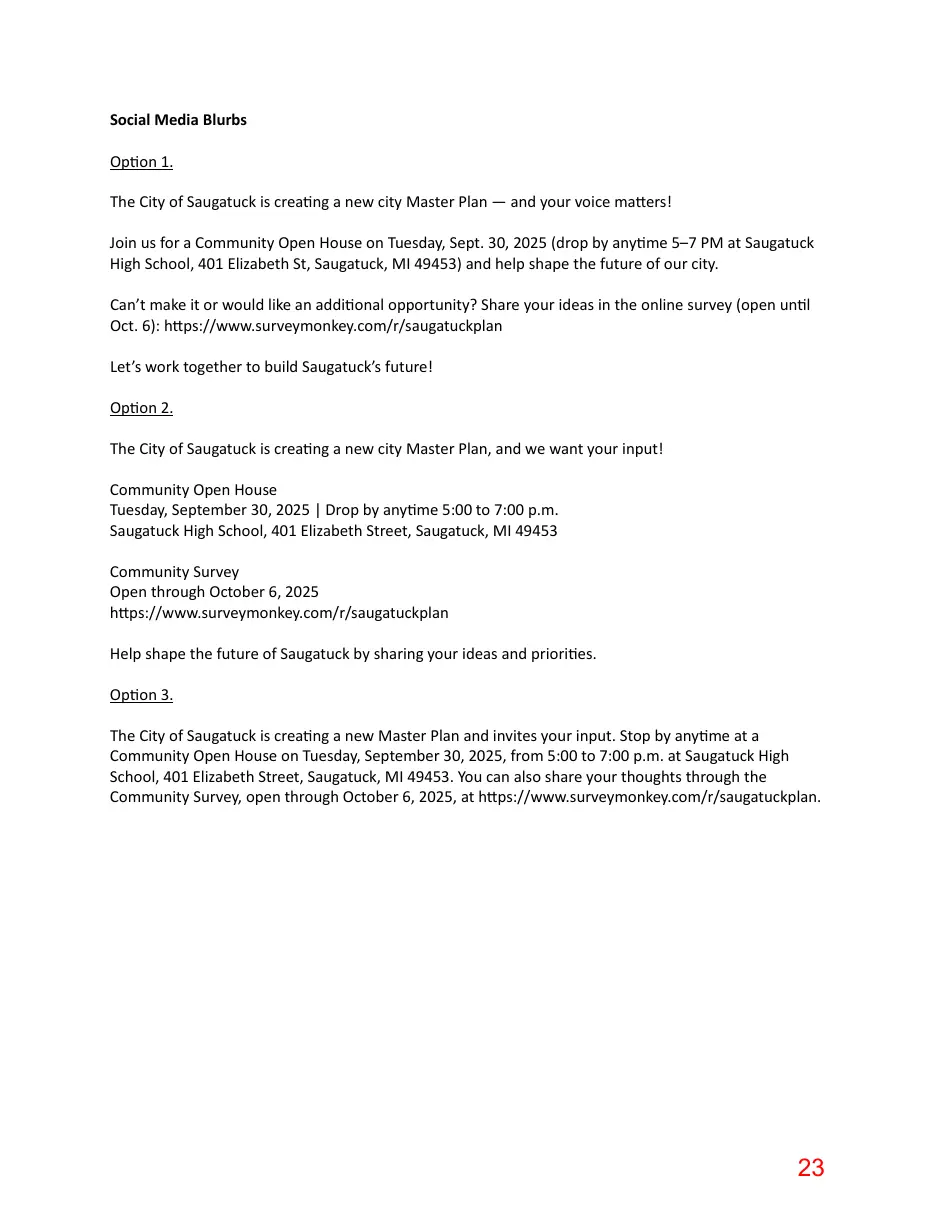 Page 23 of the packet; its text follows