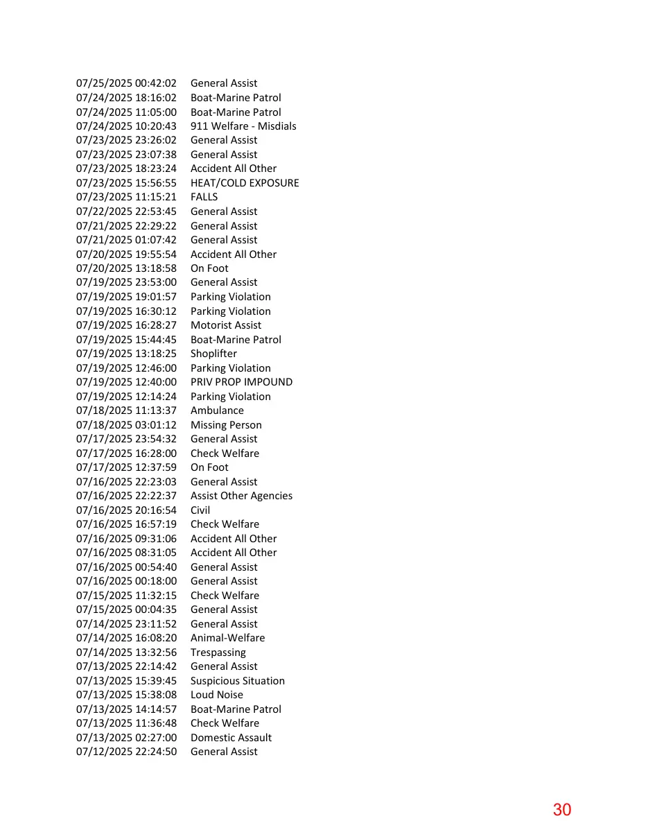 Page 30 of the packet; its text follows