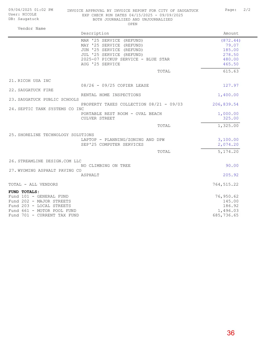 Page 36 of the packet; its text follows