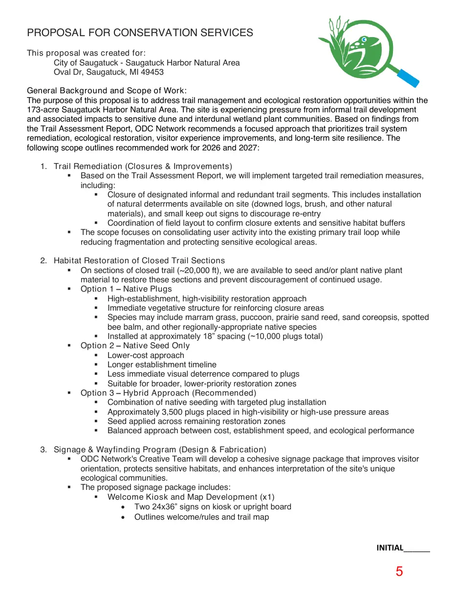 Page 5 of the packet; its text follows
