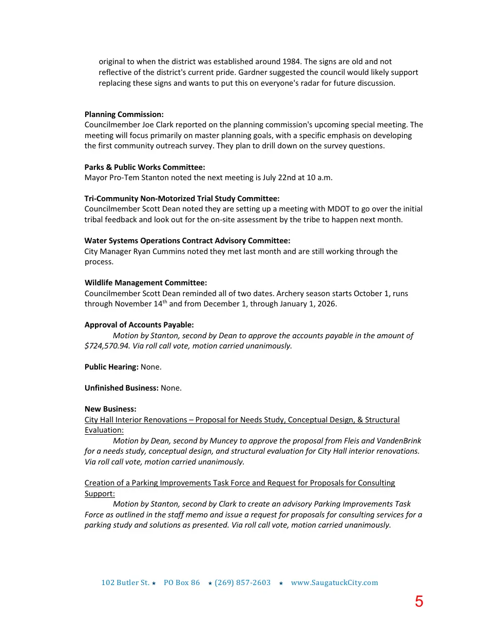 Page 5 of the packet; its text follows