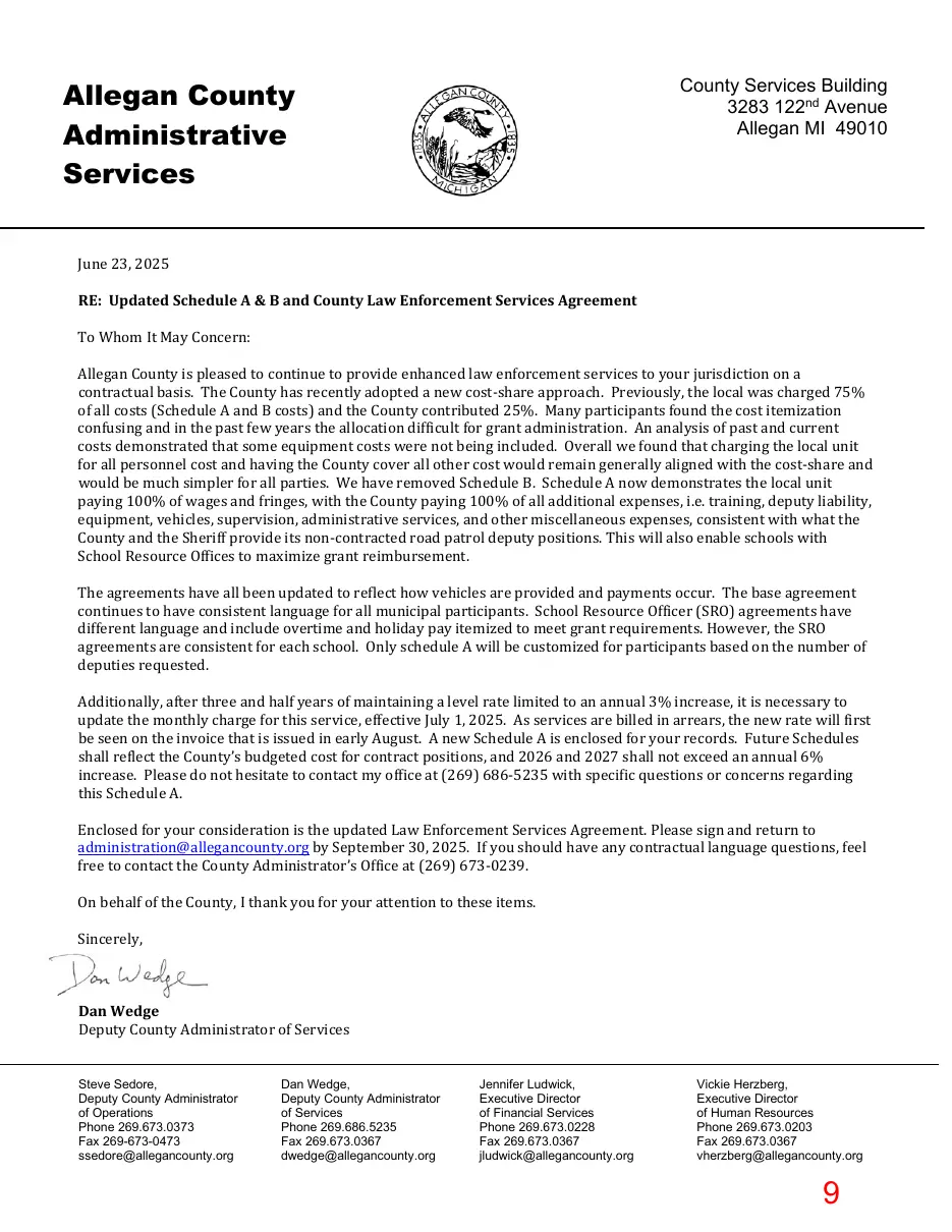 Page 9 of the packet; its text follows