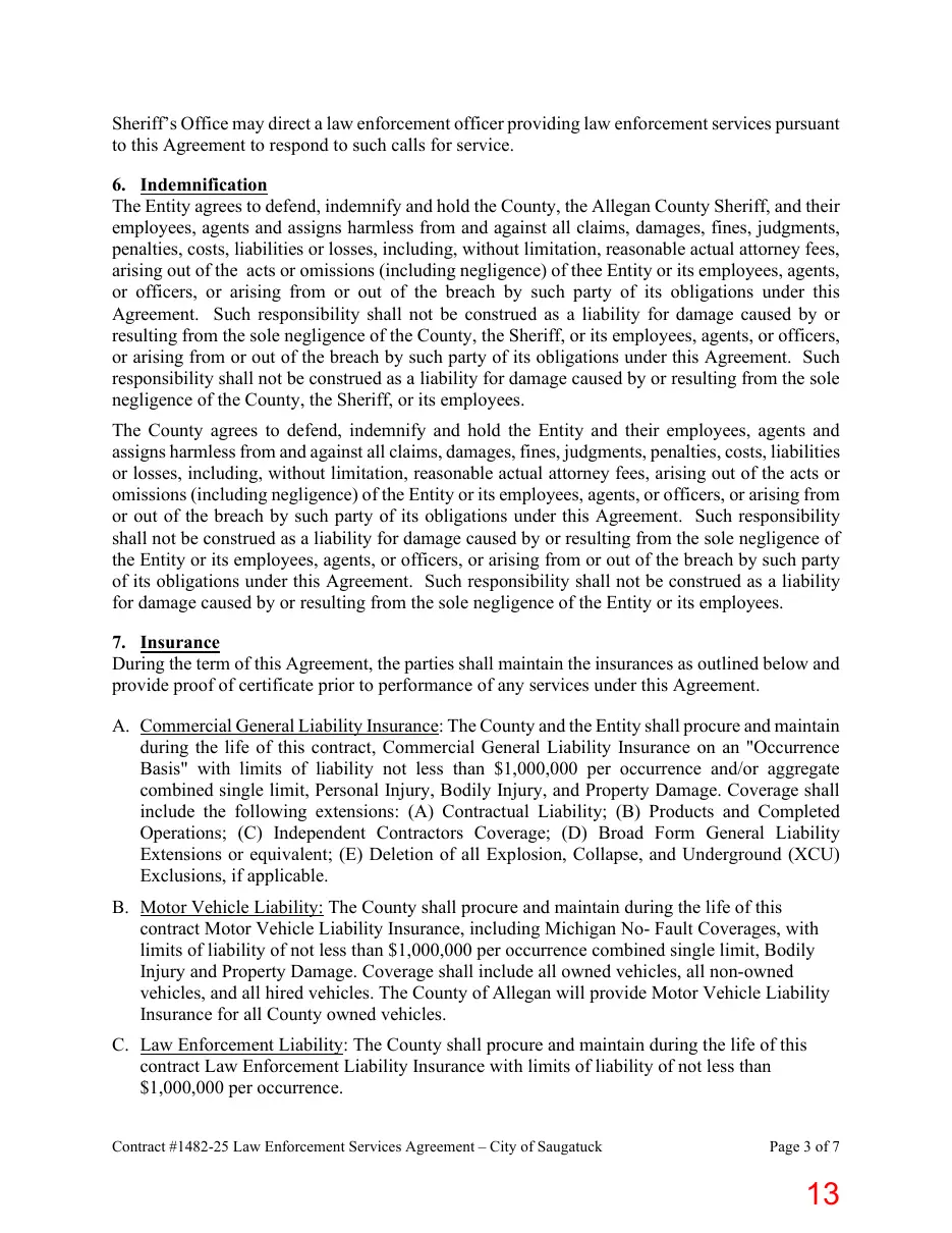 Page 13 of the packet; its text follows
