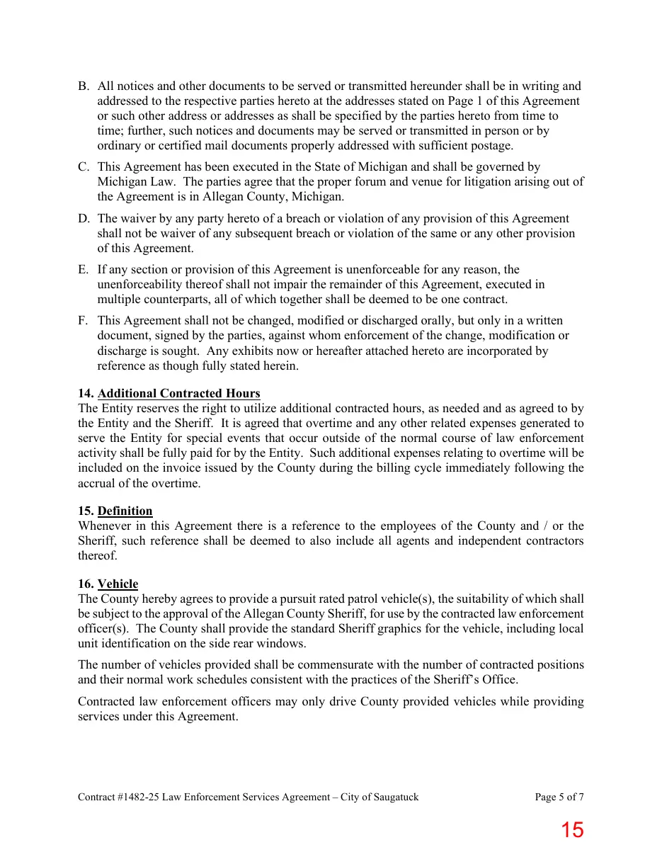Page 15 of the packet; its text follows