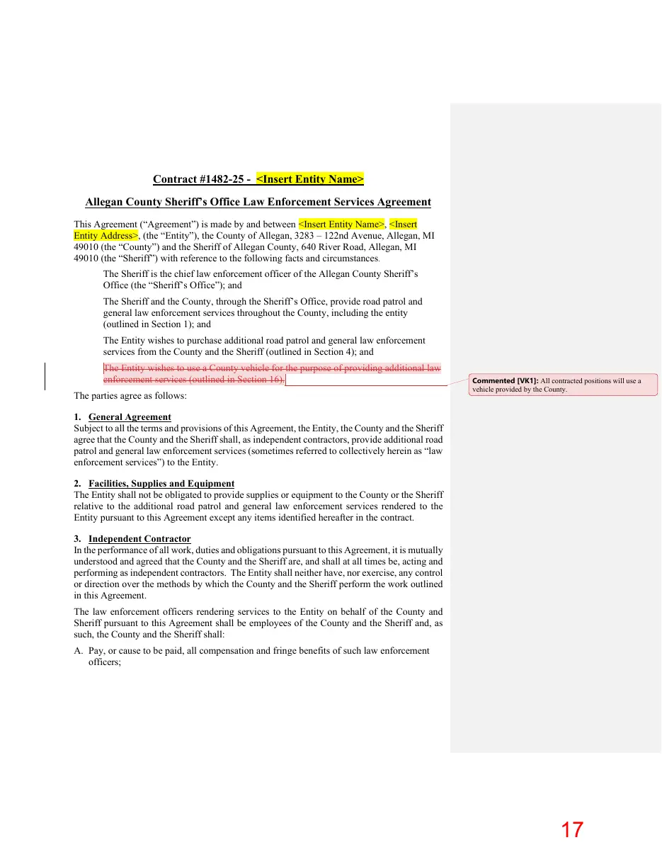 Page 17 of the packet; its text follows