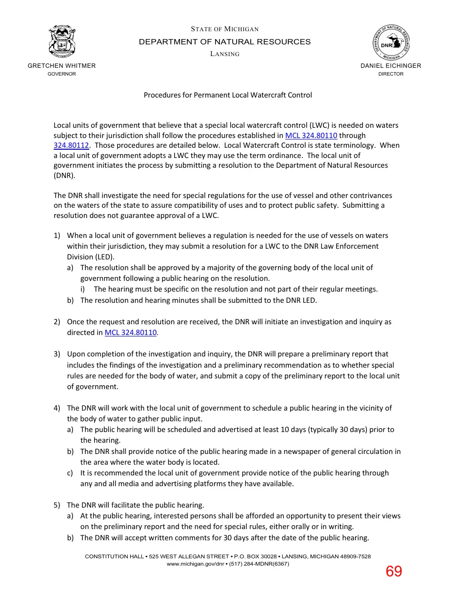 Page 69 of the packet; its text follows