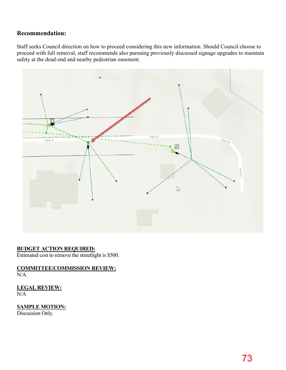 Page 73 of the packet; its text follows
