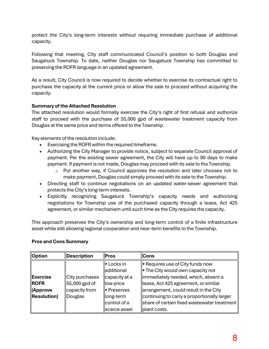 Page 8 of the packet; its text follows