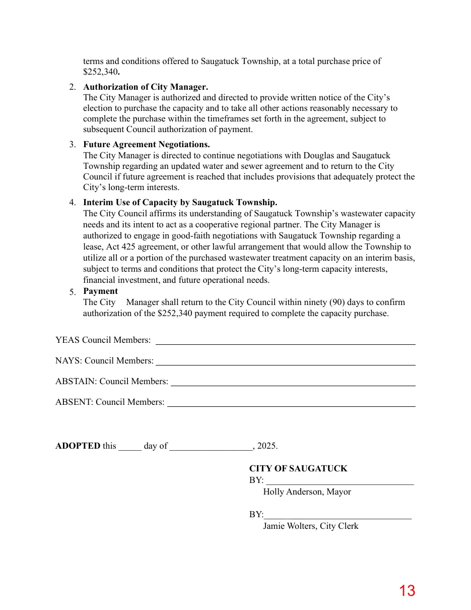 Page 13 of the packet; its text follows