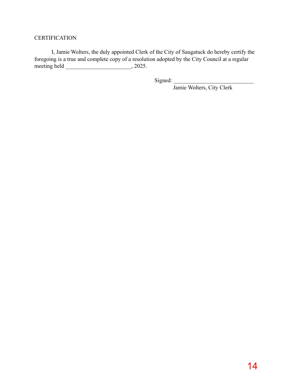 Page 14 of the packet; its text follows