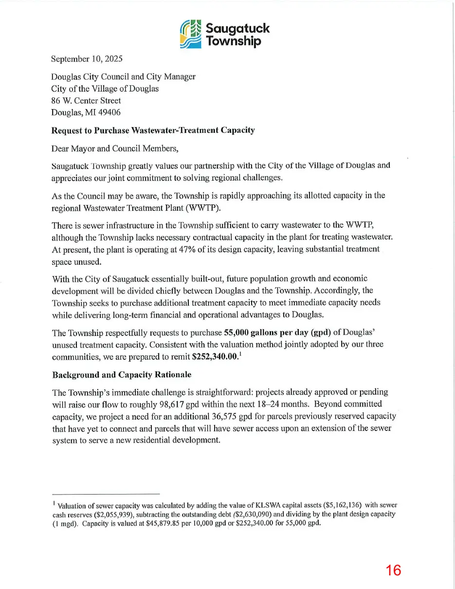 Page 16 of the packet, a scanned page
