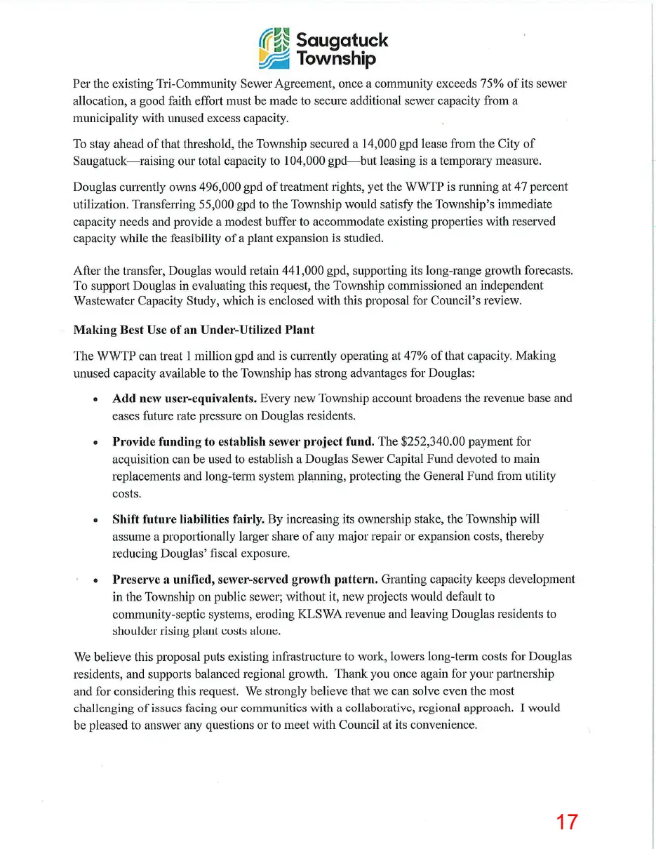 Page 17 of the packet, a scanned page