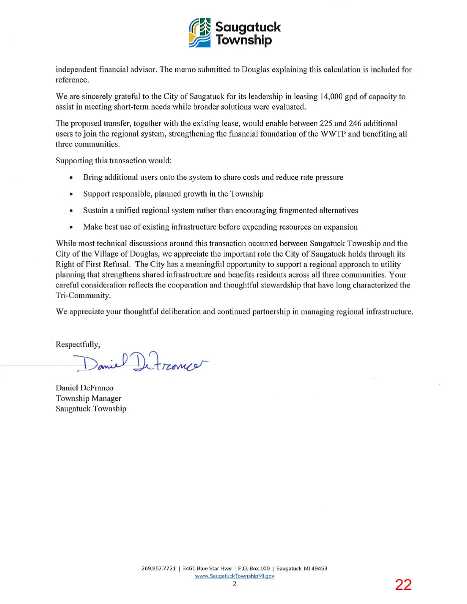 Page 22 of the packet, a scanned page