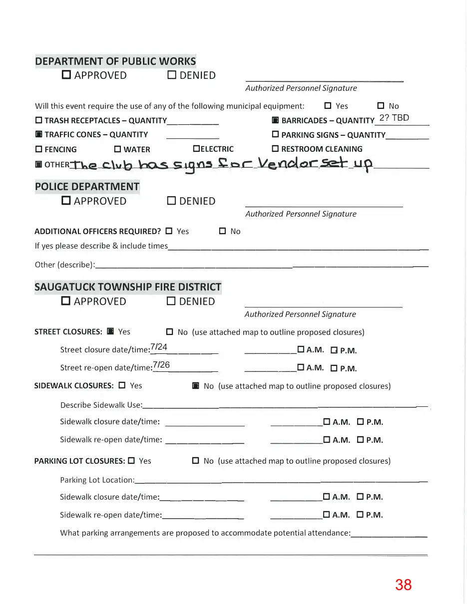 Page 38 of the packet; its text follows