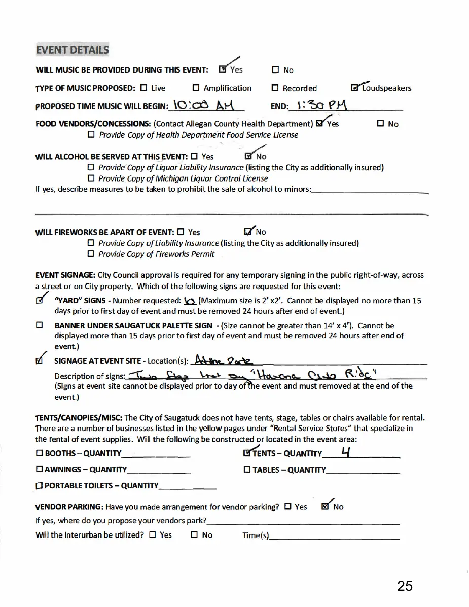 Page 25 of the packet, a scanned page