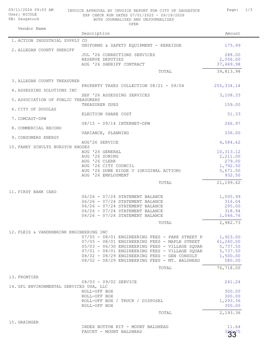 Page 33 of the packet; its text follows