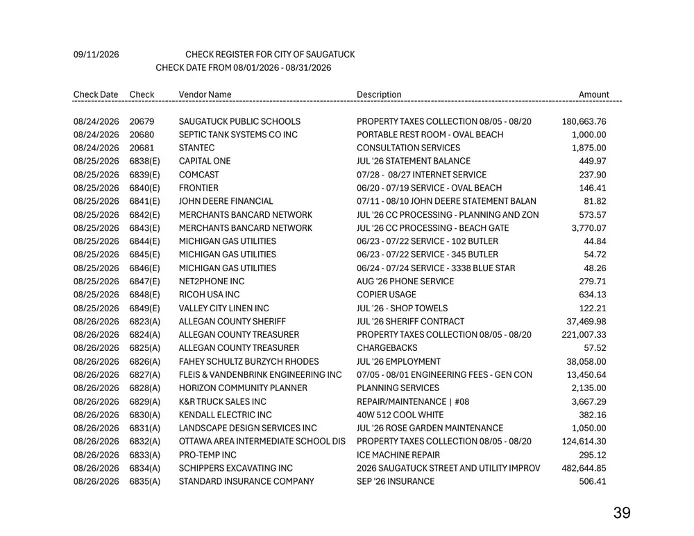 Page 39 of the packet; its text follows