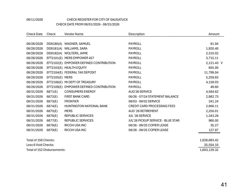 Page 41 of the packet; its text follows