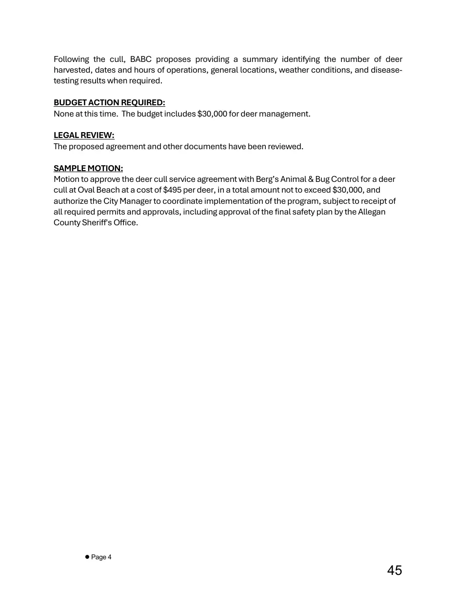 Page 45 of the packet; its text follows