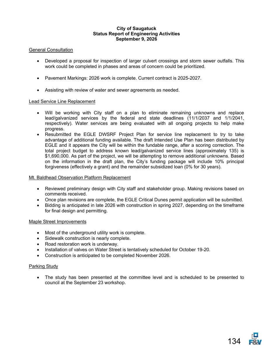 Page 134 of the packet; its text follows