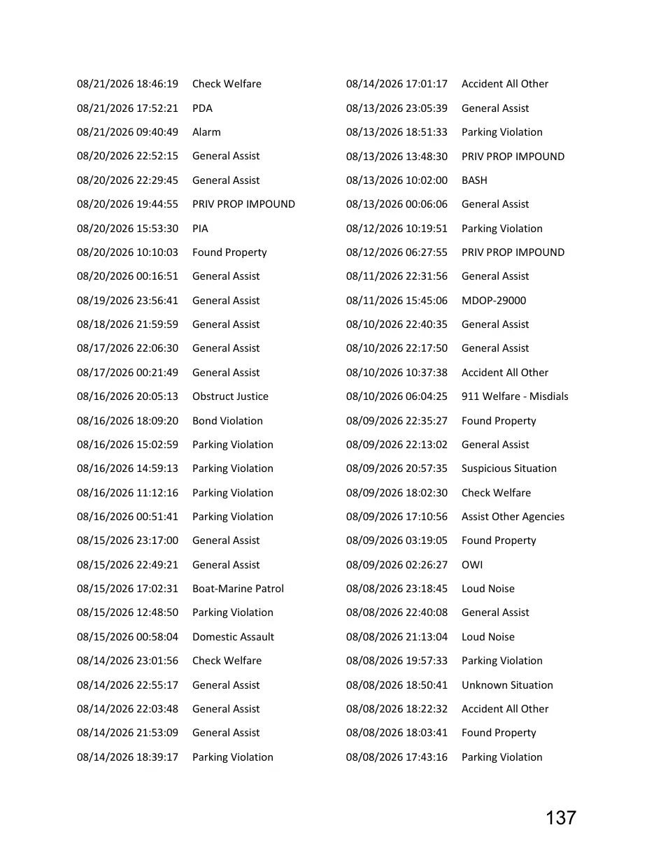 Page 137 of the packet; its text follows