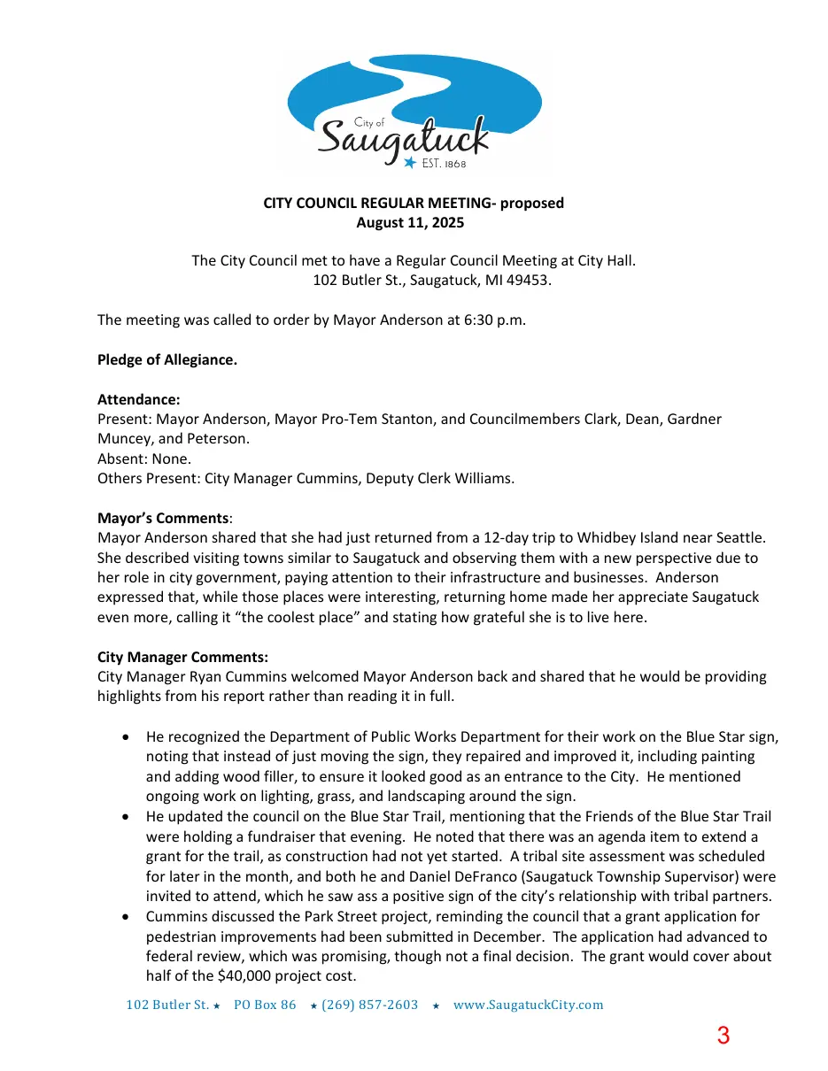 Page 3 of the packet; its text follows