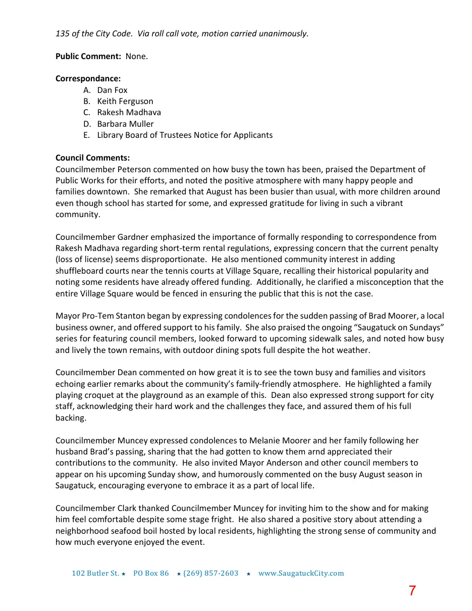 Page 7 of the packet; its text follows