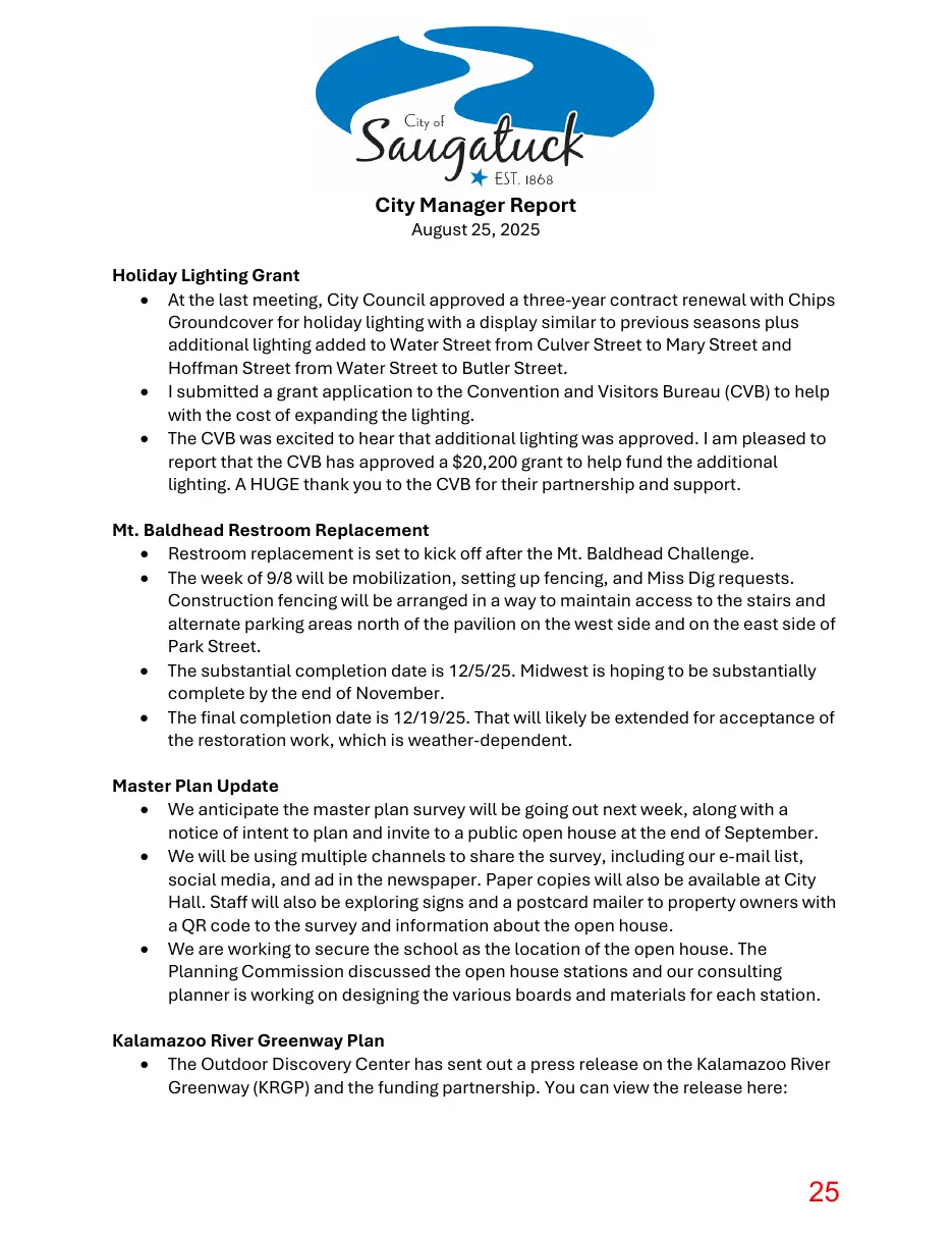 Page 25 of the packet; its text follows