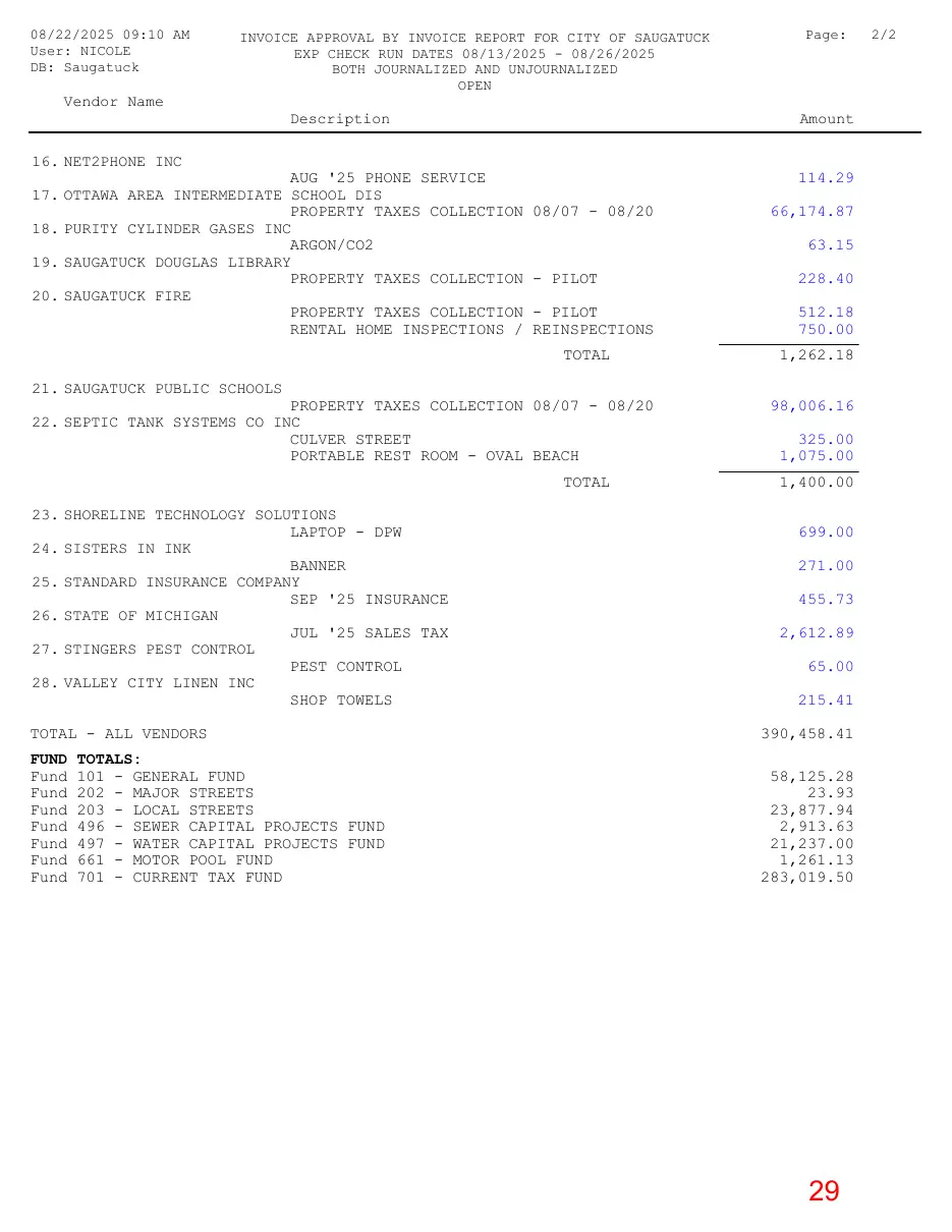 Page 29 of the packet; its text follows