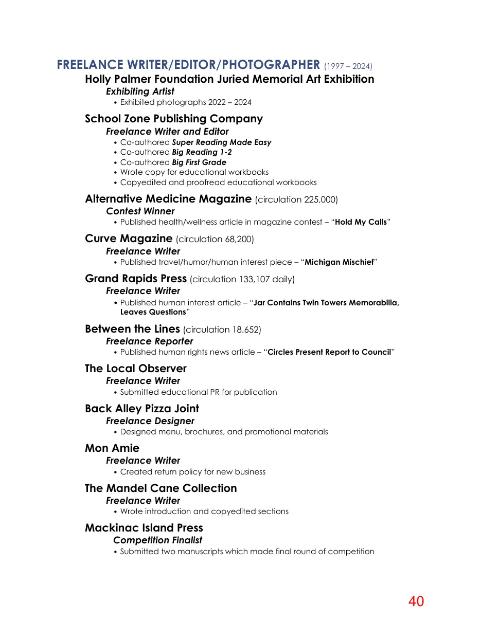 Page 40 of the packet; its text follows
