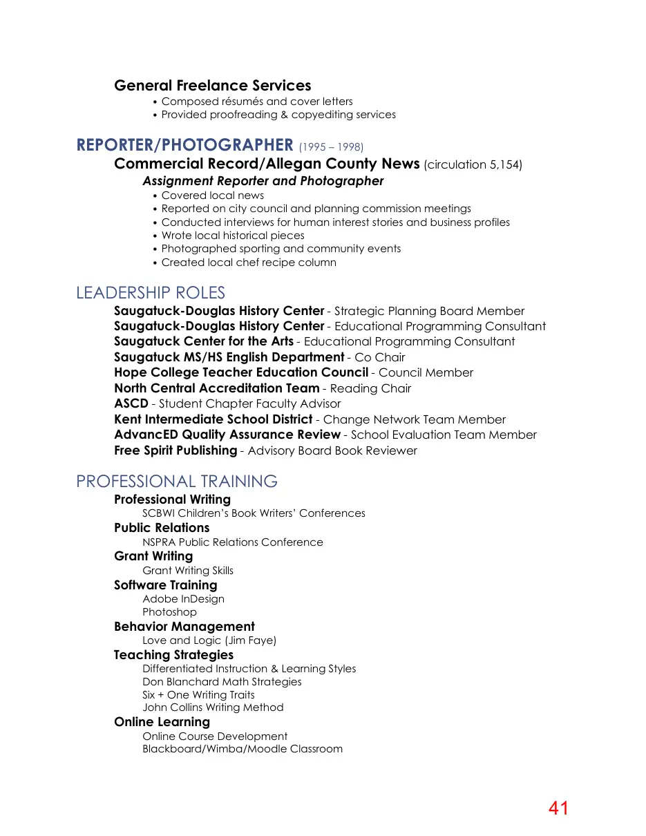 Page 41 of the packet; its text follows