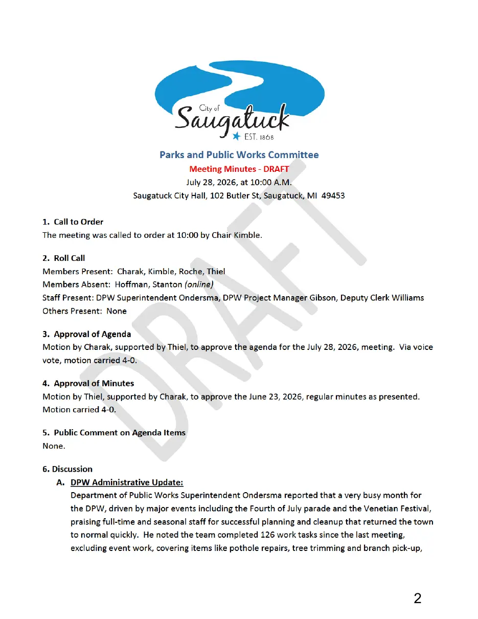 Page 2 of the packet, a scanned page