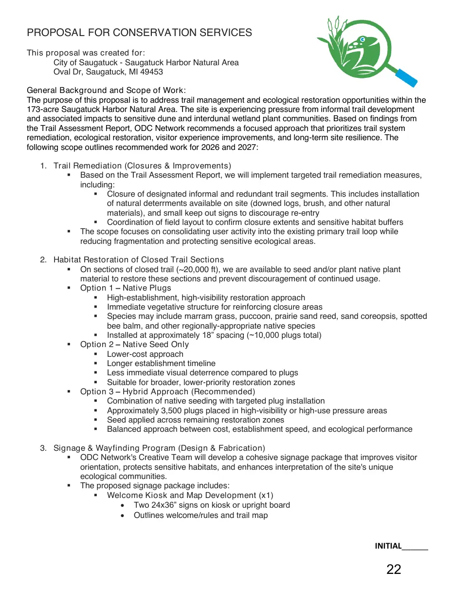 Page 22 of the packet; its text follows