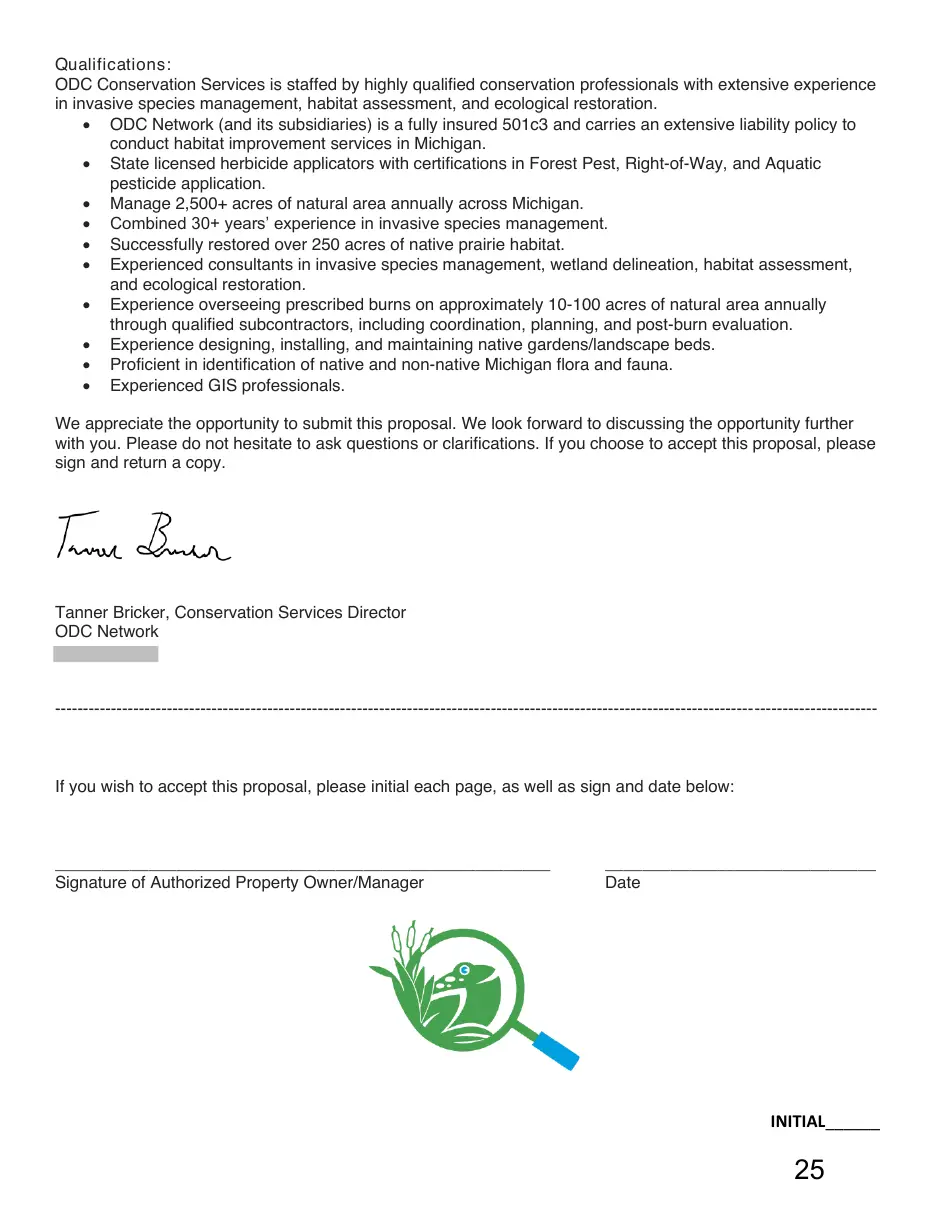 Page 25 of the packet; its text follows