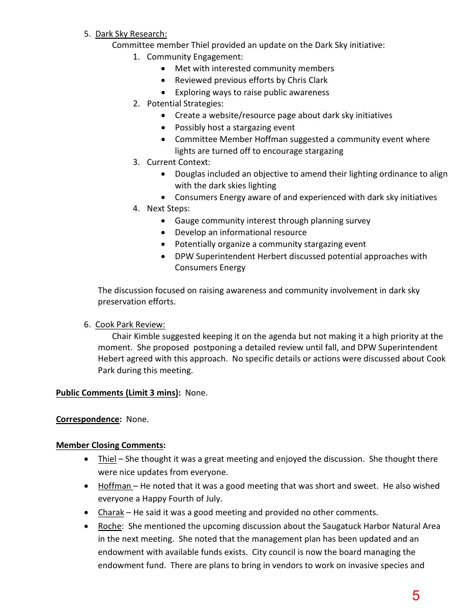 Page 5 of the packet; its text follows
