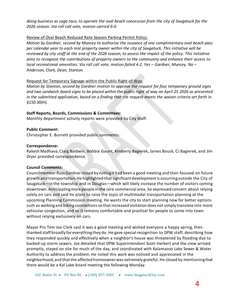 Page 4 of the packet; its text follows