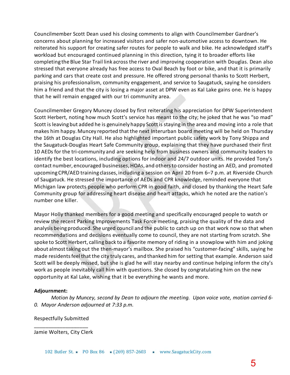 Page 5 of the packet; its text follows