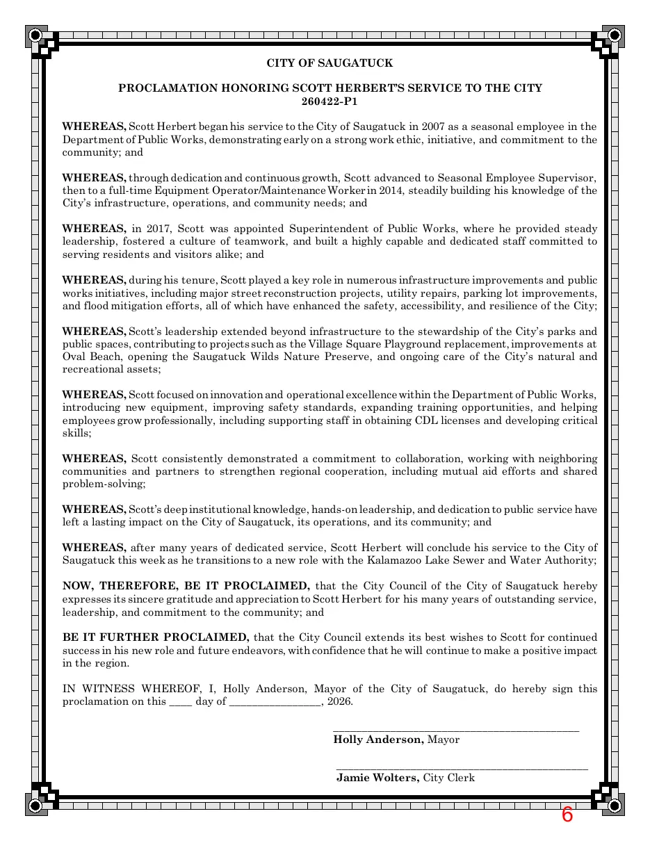 Page 6 of the packet; its text follows