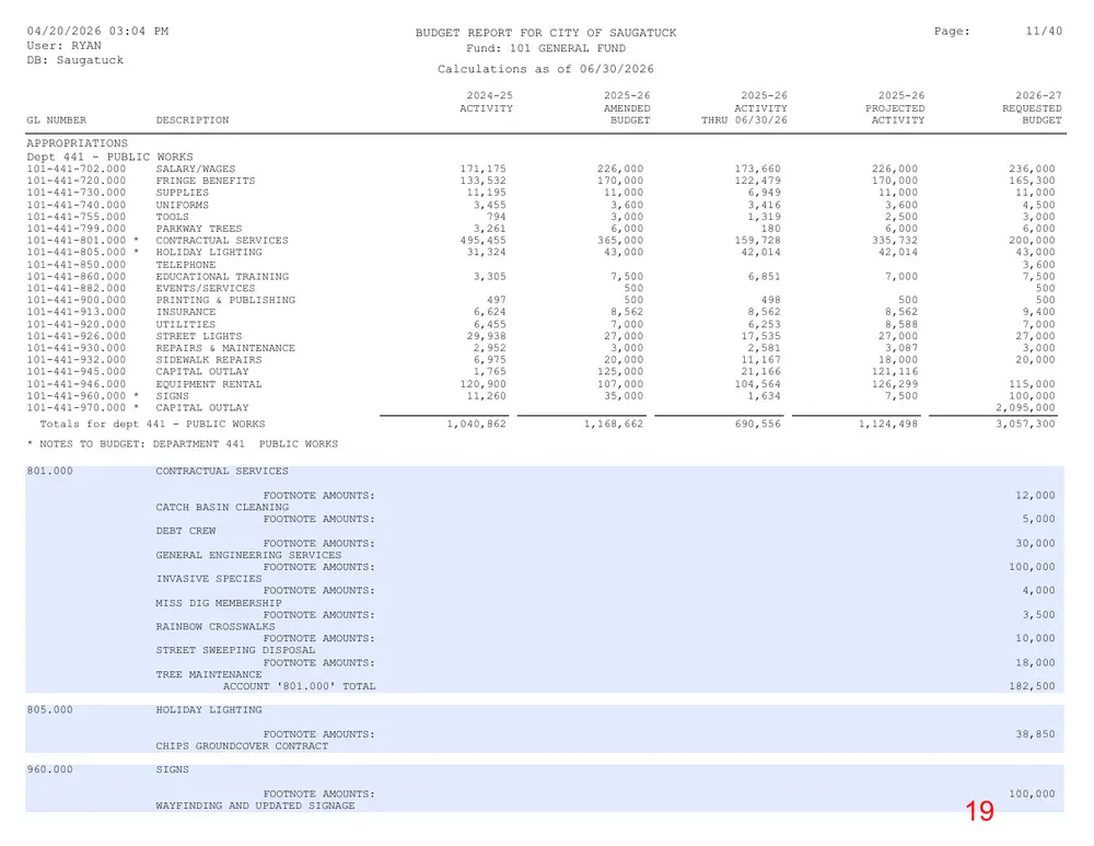 Page 19 of the packet; its text follows