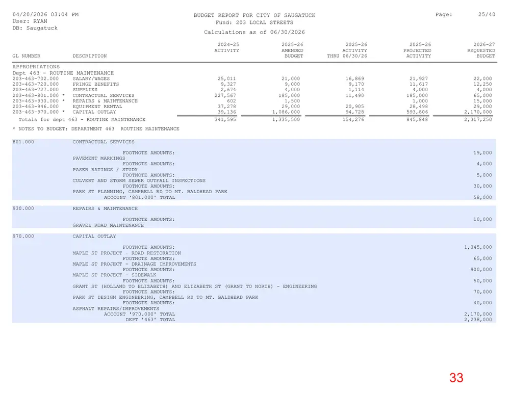 Page 33 of the packet; its text follows