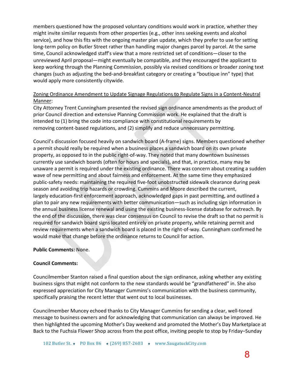 Page 8 of the packet; its text follows